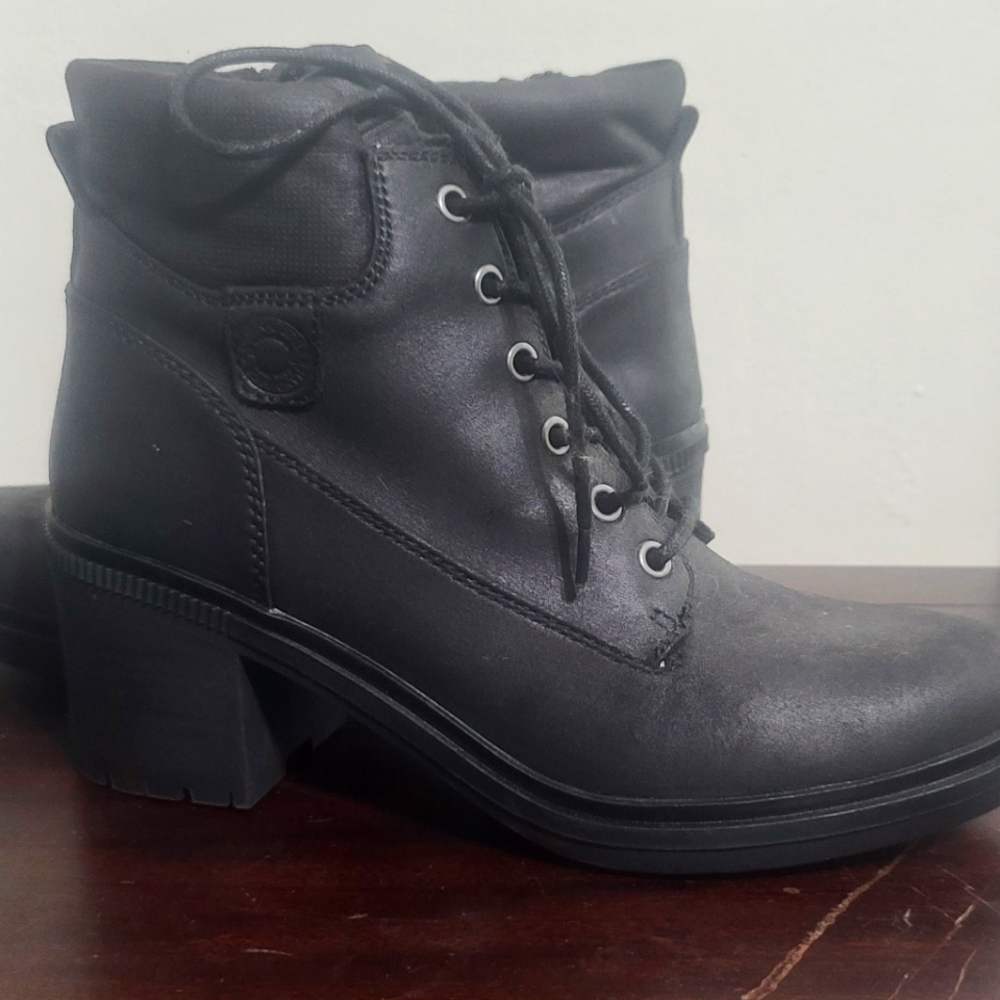 Black combat boots